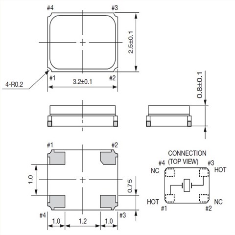CX3225GB12000P0HPQCC,日產(chǎn)Kyocera京瓷晶振,3225陶瓷晶振