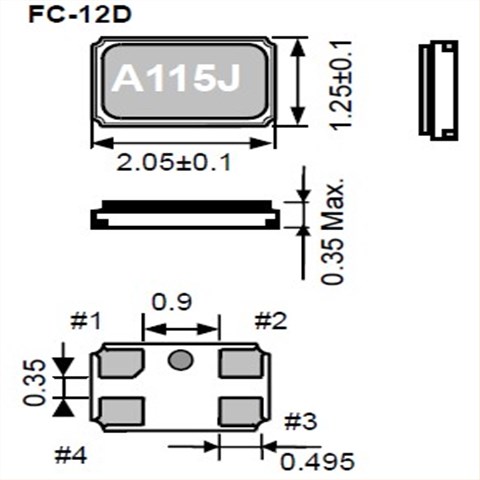 愛普生晶振,貼片晶振,FC-12D晶體,FC-12D 32.7680KA-A3