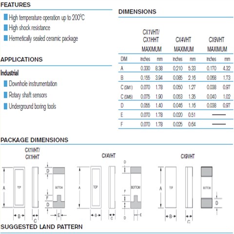 Statek晶振,32.768K貼片晶振,CX4VHT晶振