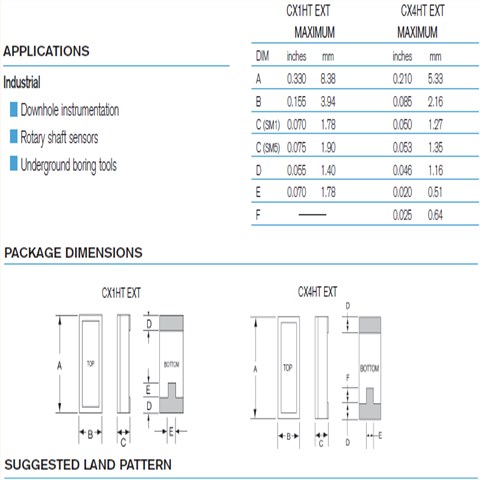 Statek晶振,音叉晶體,CX4HT晶振