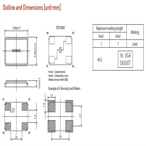 希華晶振,貼片晶振,CTSX-5032晶振,無(wú)源SMD晶振
