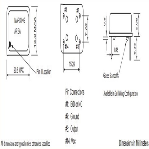 XO14-100M000-B50E3,富通晶振,長(zhǎng)方形鐘振,6G微處理器晶振