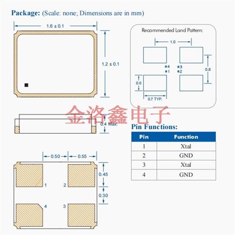 DIODES晶振,進(jìn)口石英晶體,US3200005Z,1612貼片晶振,百利通亞陶晶振,US諧振器