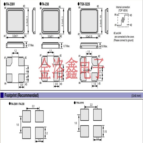 X1E000021037500,TSX-3225晶振,EPSON無源晶體諧振器