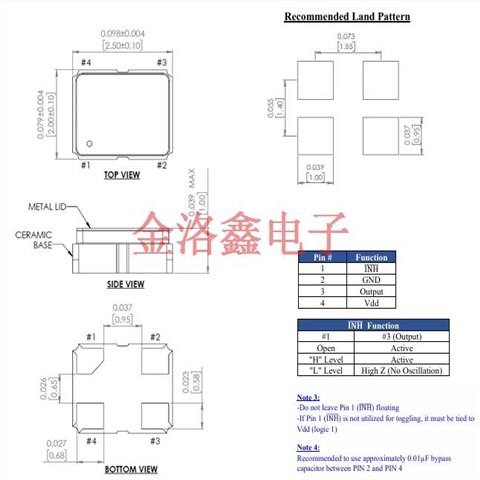 ATX-H12-F-48.000MHZ-G50-T,定時(shí)裝置晶振,2520石英貼片晶振