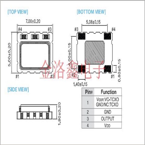 TTETKLJANF-19.200000,Taitien臺灣進口晶振,7050金屬封裝晶振