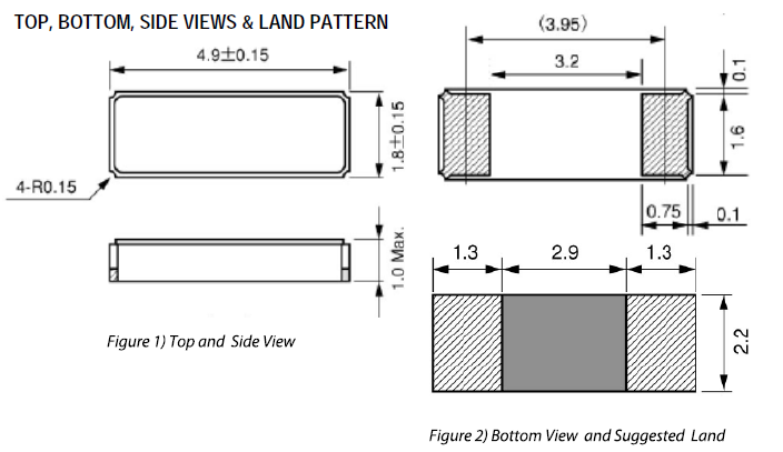 千赫茲SMD諧振器,4918無(wú)源二腳晶振,ECX-39晶振