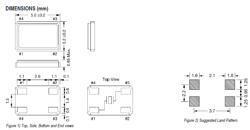 歐美進(jìn)口無(wú)源晶振,5032M級(jí)4P晶振,ECX-53BQ晶振