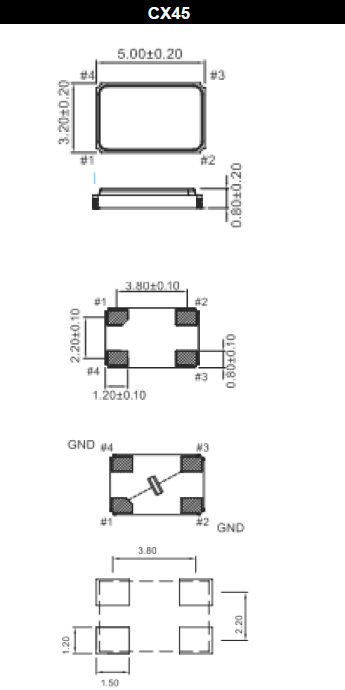金屬殼封裝貼片晶振,M級(jí)進(jìn)口5032諧振器,CX45晶振