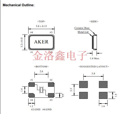 C5S-12.000-18-1020-R,AKER石英晶振,6G無線通信晶振,5032貼片諧振器 C5S-12.000-18-1020-R,AKER石英晶振,6G無線通信晶振,5032貼片諧振器